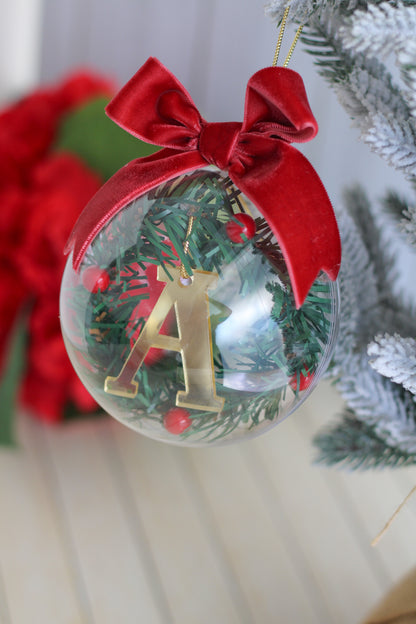 Holiday Initial Globe - Ornamento Navideño