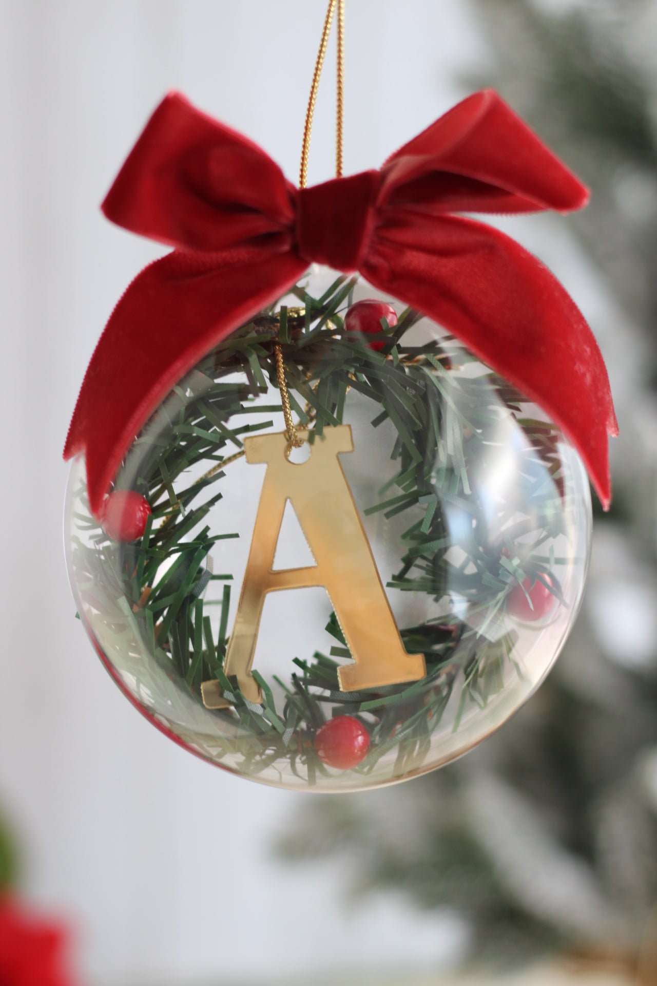 Holiday Initial Globe - Ornamento Navideño