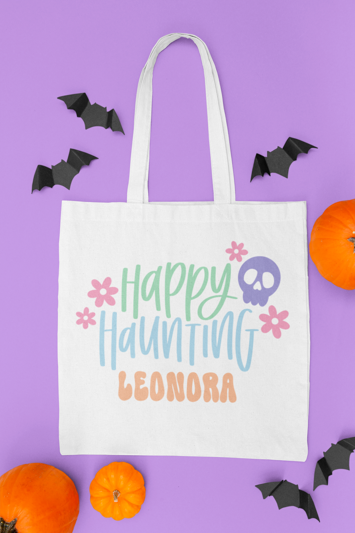 Happy Haunting Pastel Canva Bag - Spooky & Sweet