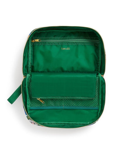 GETAWAY LEATHERETTE TOILETRY BAG - Emerald Super Bloom