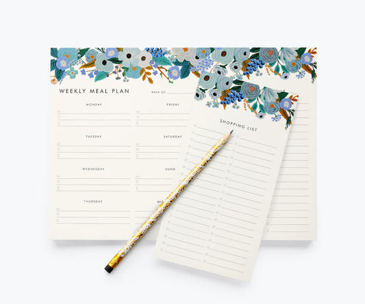 Rifle Paper Co.- Weekly Meal Planner - Garden Party Blue