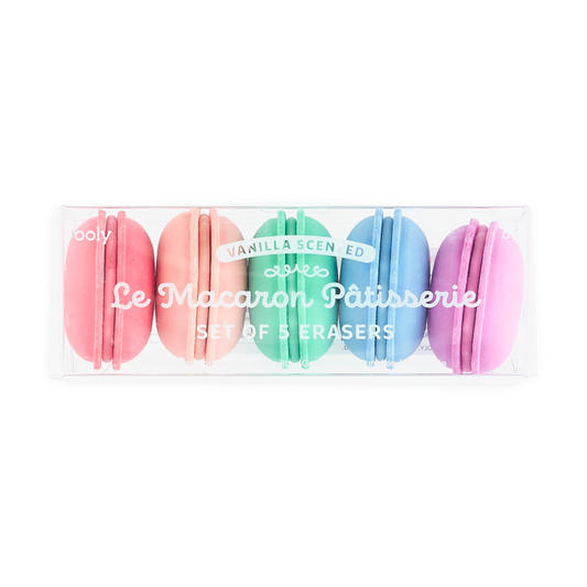 OOLY -    Le Macaron Patisserie Scented Erasers - Set of 5