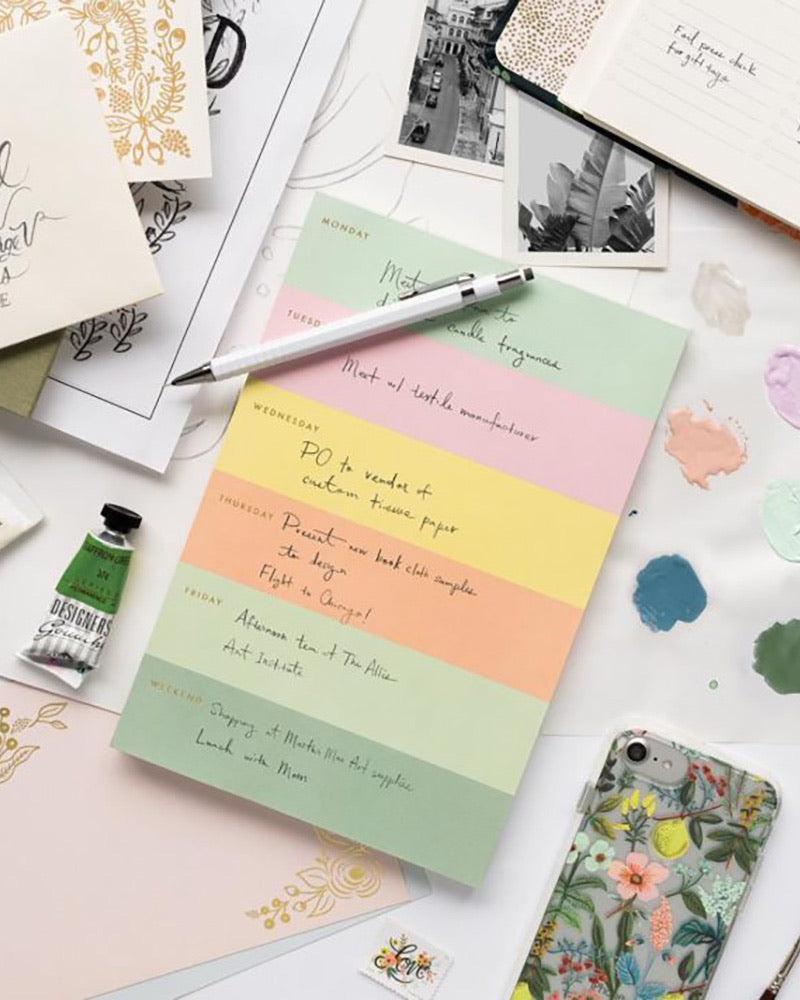 Rifle Paper Co. - Color Block Memo Pad - Week