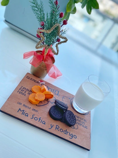 Treats for Santa - Bandeja de Madera