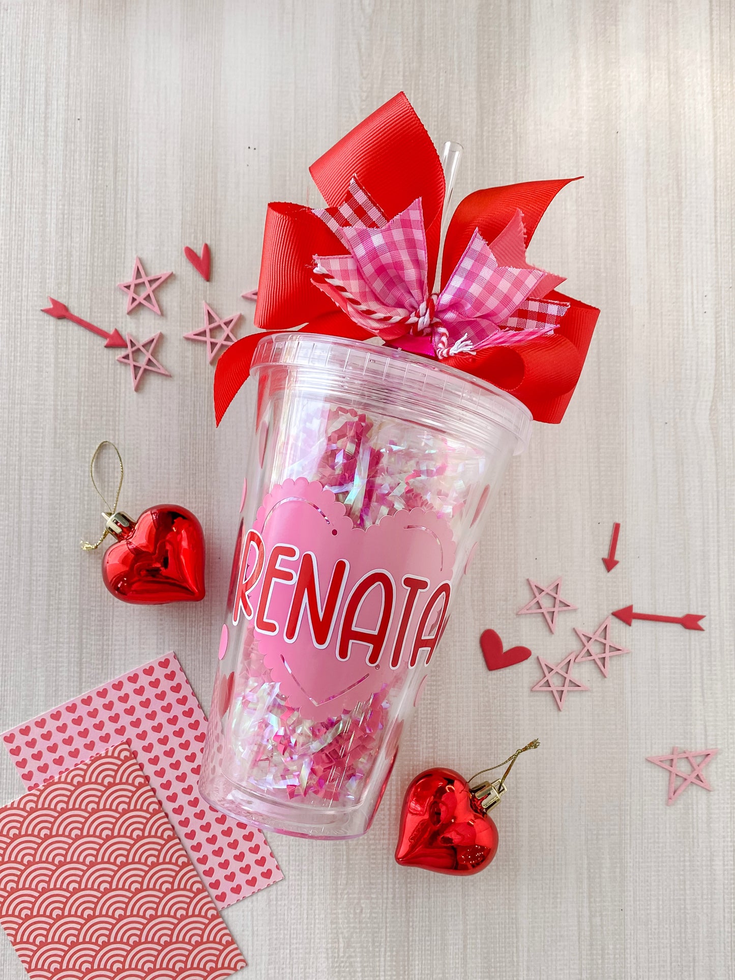 Heart-You Much Acrylic Tumbler - Vaso acrílico personalizado