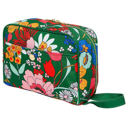 GETAWAY LEATHERETTE TOILETRY BAG - Emerald Super Bloom