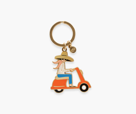 Llavero "Scooter Girl" - Enamel Keychain Rifle Paper Co.