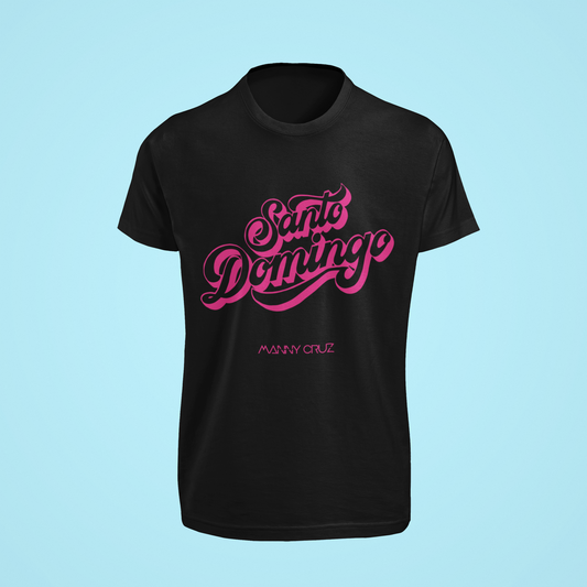 Manny Cruz - T-Shirt Santo Domingo (Negro +Hot Pink)